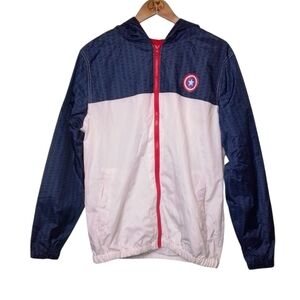 Marvel Full Zip Windbreaker With Hood Medium